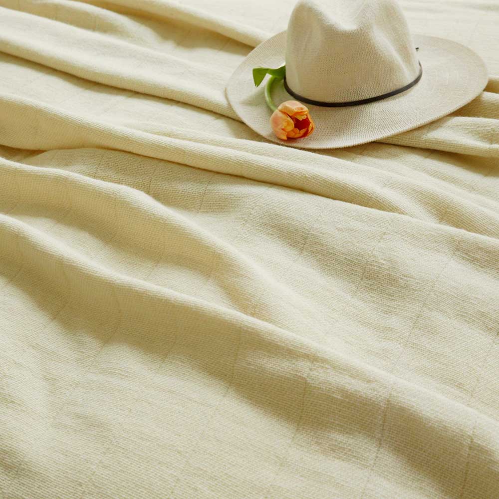 Swans Island Winter Blanket - handwoven in pure undyed Maine wool