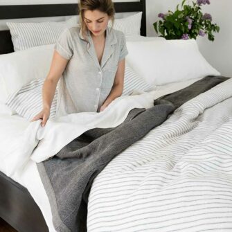 Heritage Ticking Linen Duvet Set