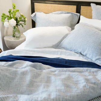 New England Ticking Linen Duvet Set