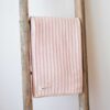 Swans-Island-Cotton Ticking-Throws woven in Maine with 100 % American cotton. Shown here in Paprika.