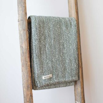 Swans-Island-Richmond Throws woven in Maine with 100% American cotton. Shown here in Walden.