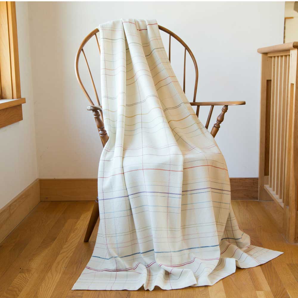 Throw draped on chair