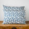 Swans Island Company's Amna Shams by Soil to Studio. Block printed by hand in India with bright playful patterns. Shown here in blue/natural.