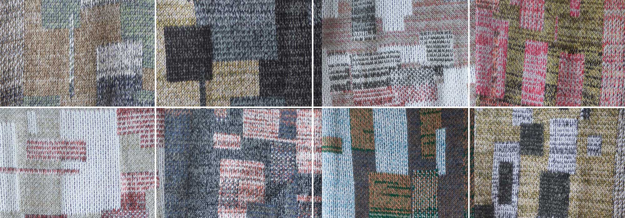collage of patchwork-style fabrics